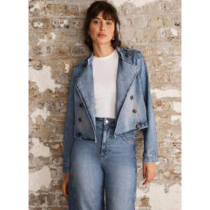 Mint Velvet Blue Denim Military Jacket